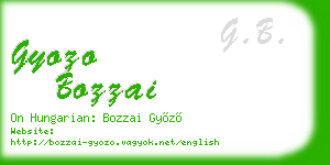 gyozo bozzai business card